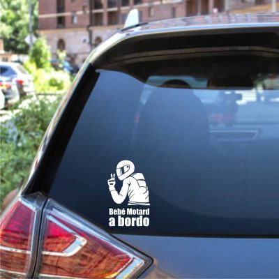 Autocolante bebé motard a bordo