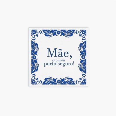 Azulejo personalizado 15x15cm - Mãe és o meu porto seguro!