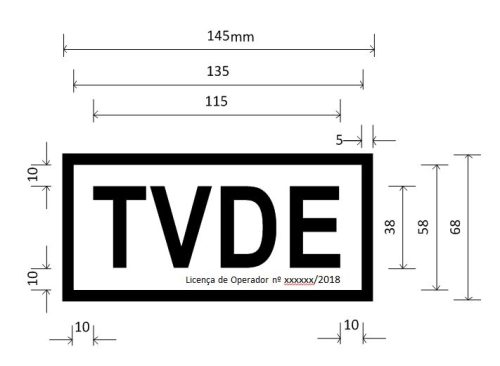 Dístico TVDE placas pack 2 unidades - Custom Design